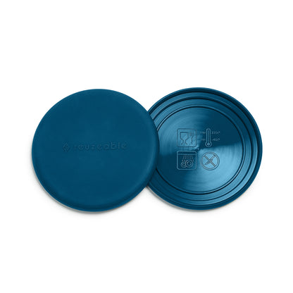 Set of Two Reusable Silicone Lids